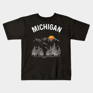 Vintage Retro Michigan State Kids T-Shirt